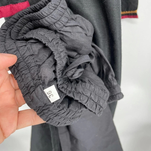 NWT 3 Piece Biba Kurti pant scarf set 36 black - Picture 5 of 5